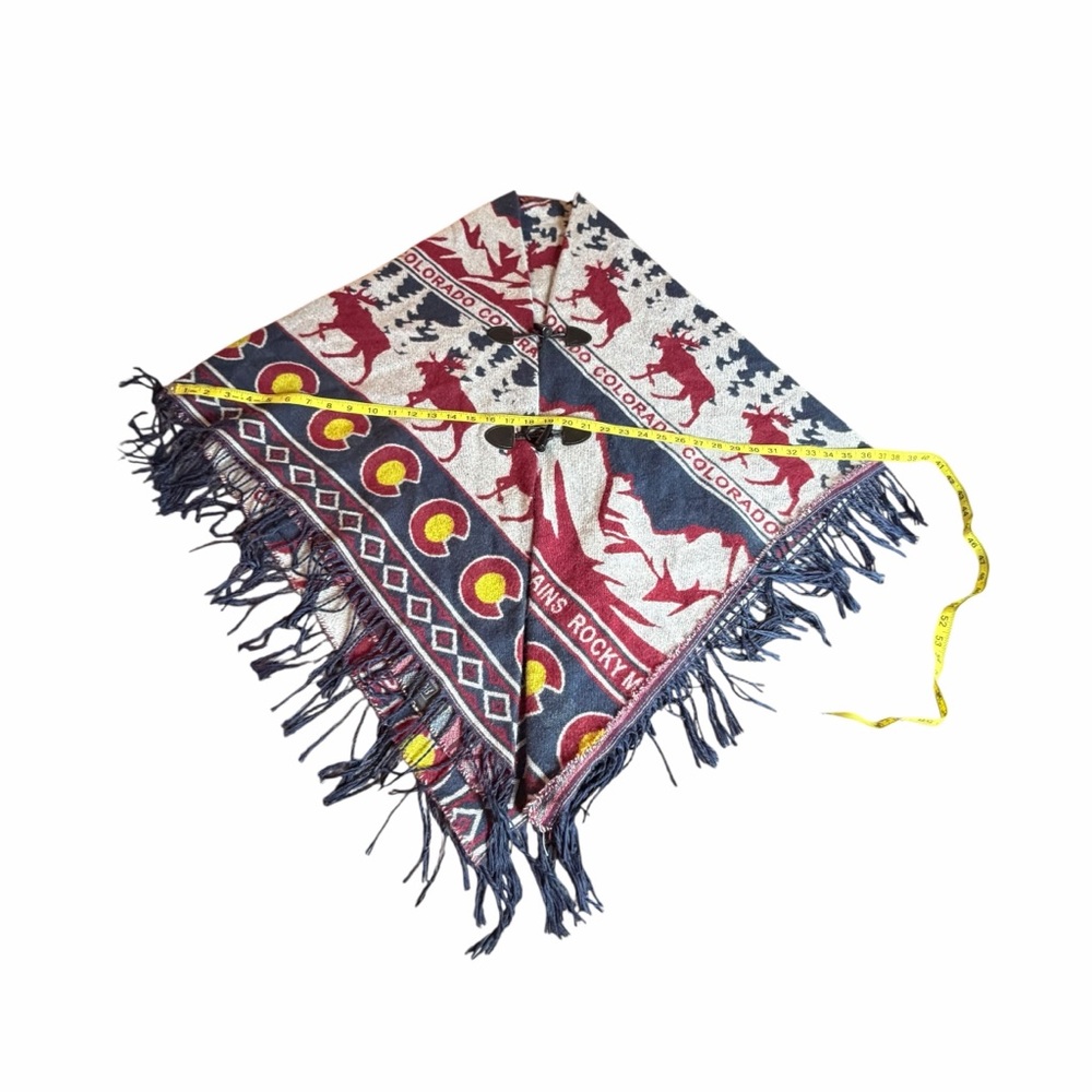 ROCKY MOUNTAINS COLORADO CONVERTED BLANKET SHAWL - Picture 6 of 7